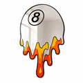 Melting 8 Ball Mirror