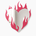 Pink Flaming Heart Mirror