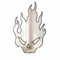 Flaming Skull Mirror