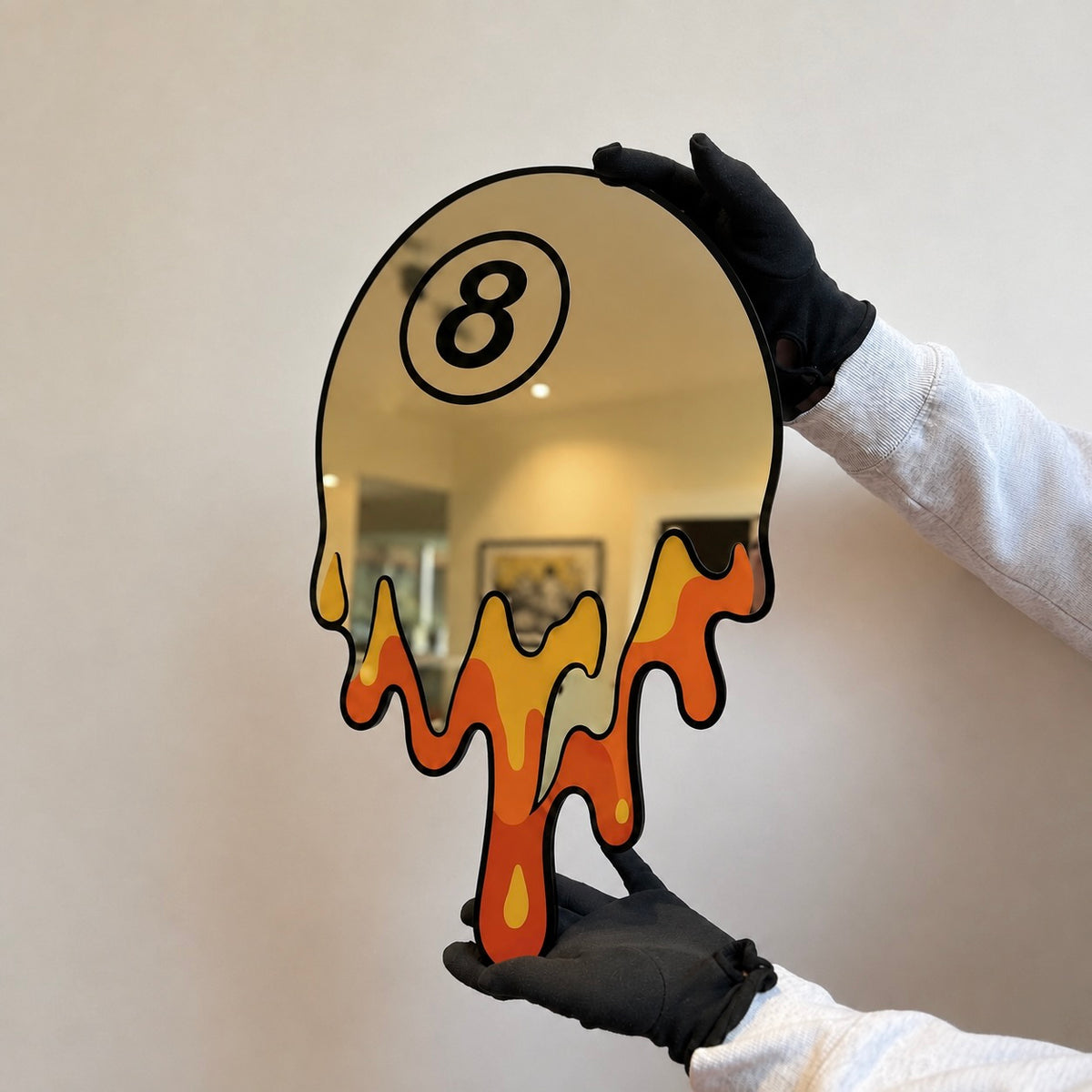 Melting 8 Ball Mirror