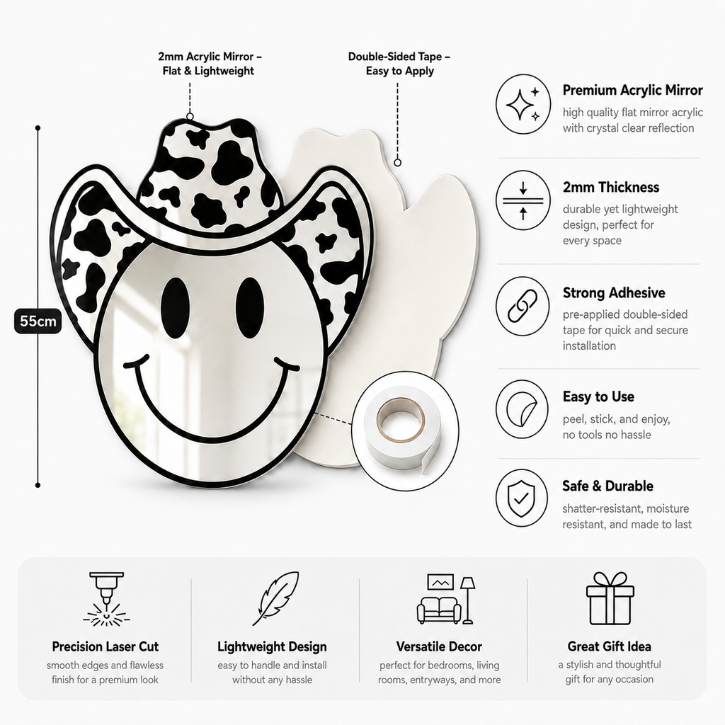 Cowboy Smiley Mirror